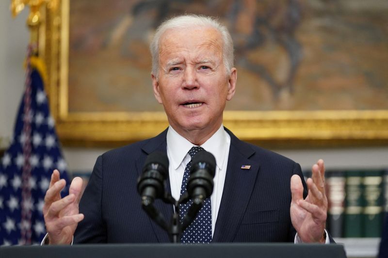 FILE PHOTO - U.S. President Joe Biden delivers remarks on Russia-Ukraine situation