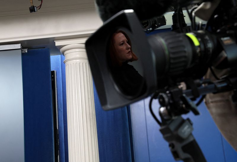 White House Press Secretary Jen Psaki holds a press briefing at the White House