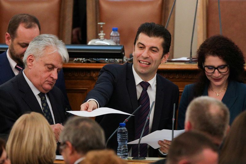 FILE PHOTO: Bulgarian deputies vote to elect the country's new government, in Sofia