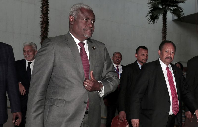 FILE PHOTO: African Union Commission Chairperson Faki arrives for AU meeting in Addis Ababa