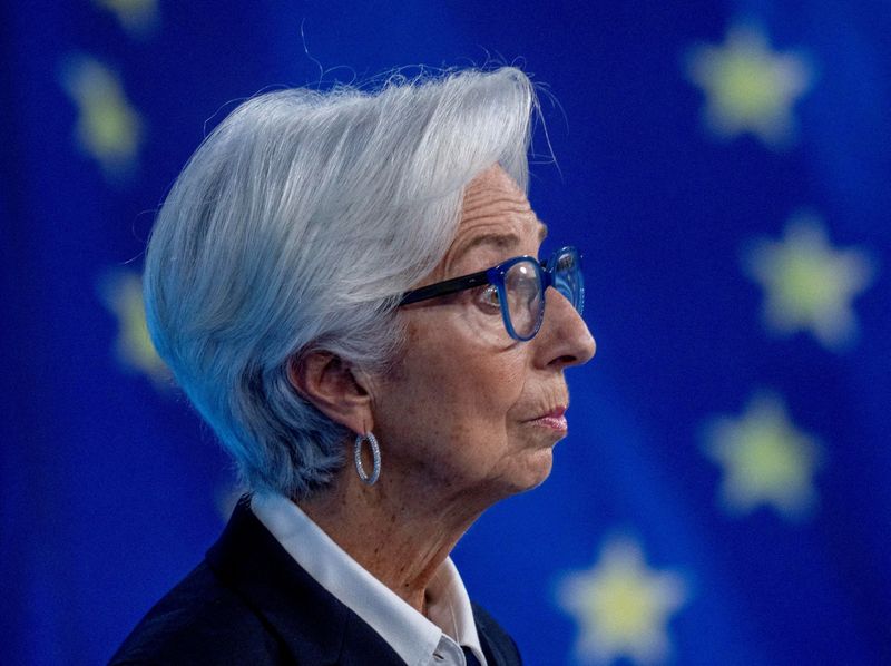FILE PHOTO: President of European Central Bank, Christine Lagarde, attends a news conference following a meeting of the governing council in Frankfurt