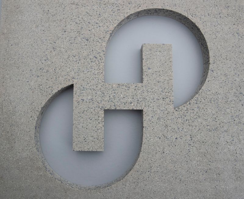 Swiss cement maker Holcim logo is seen in Basel