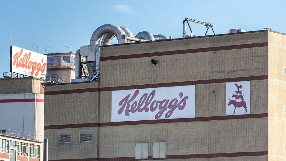 kelloggs factory sign on an building in bremen germany