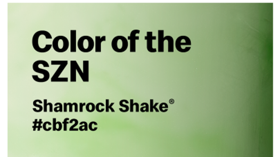 McDonald's USA Shamrock Shake Color Code