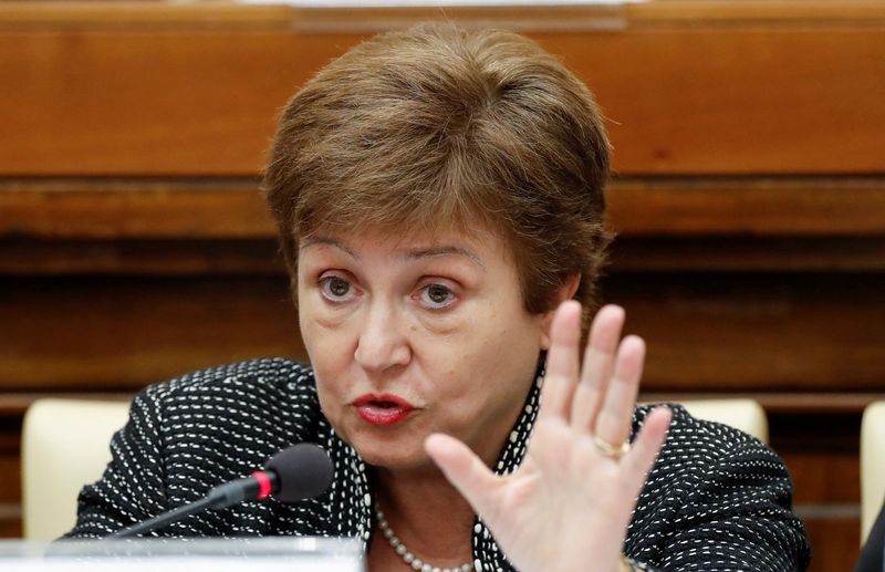 FILE PHOTO: IMF Managing Director Kristalina Georgieva speaks during a conference hosted by the Vatican on economic solidarity