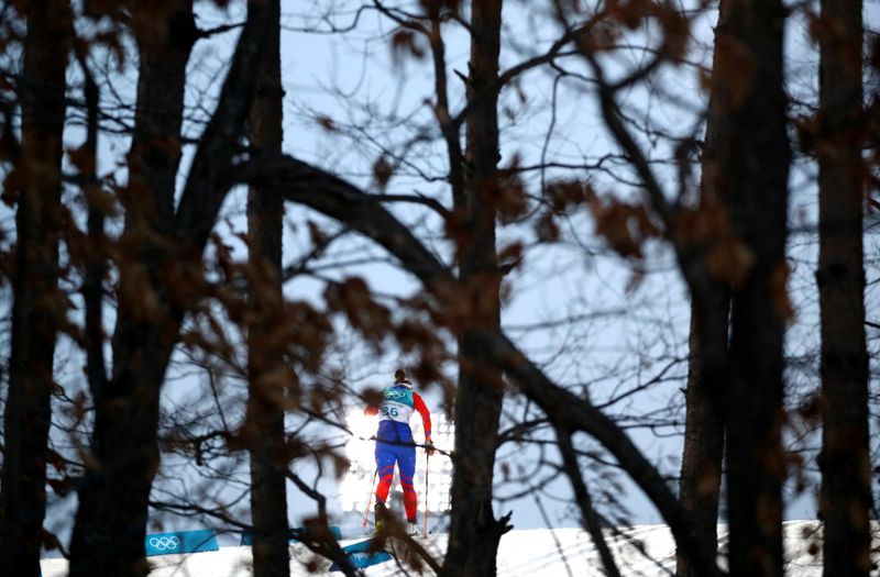 FILE PHOTO: Australian cross-country skier Jessica Yeaton competes in 2018 Winter Olmpics