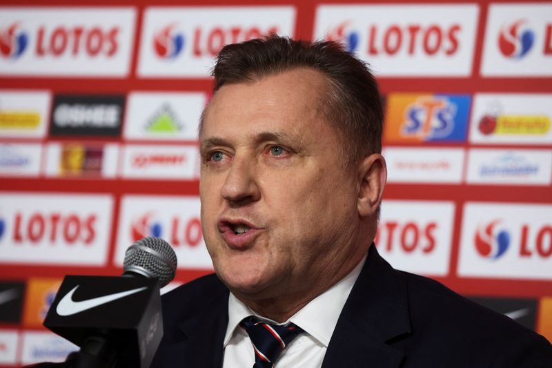 Polish Football Association announces new national team coach, in Warsaw