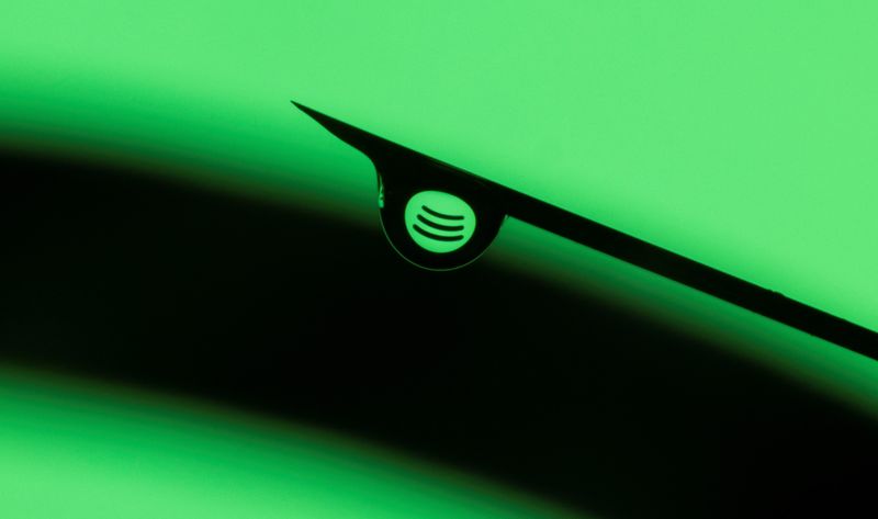 Illustration shows Spotify logo