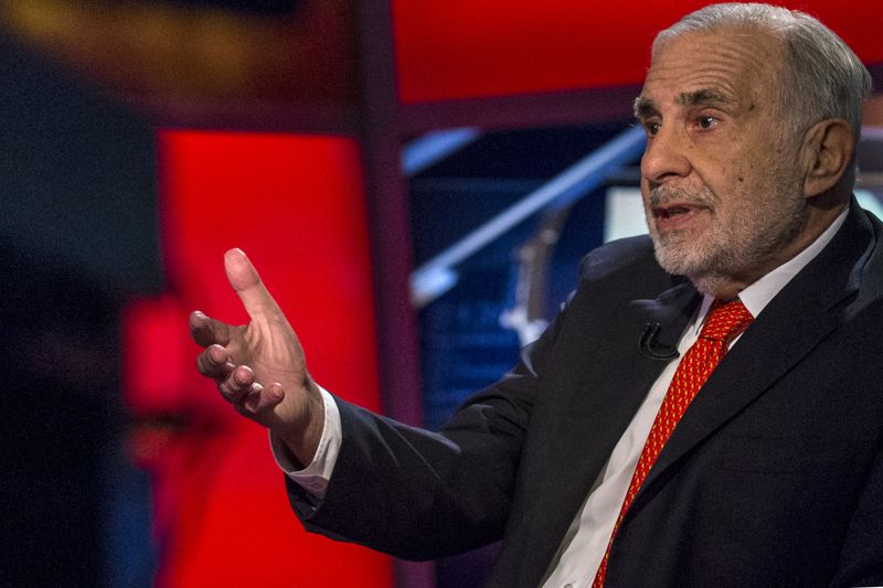 Billionaire activist-investor Carl Icahn gives an interview on FOX Business Networkâ€™s Neil Cavuto show in New York