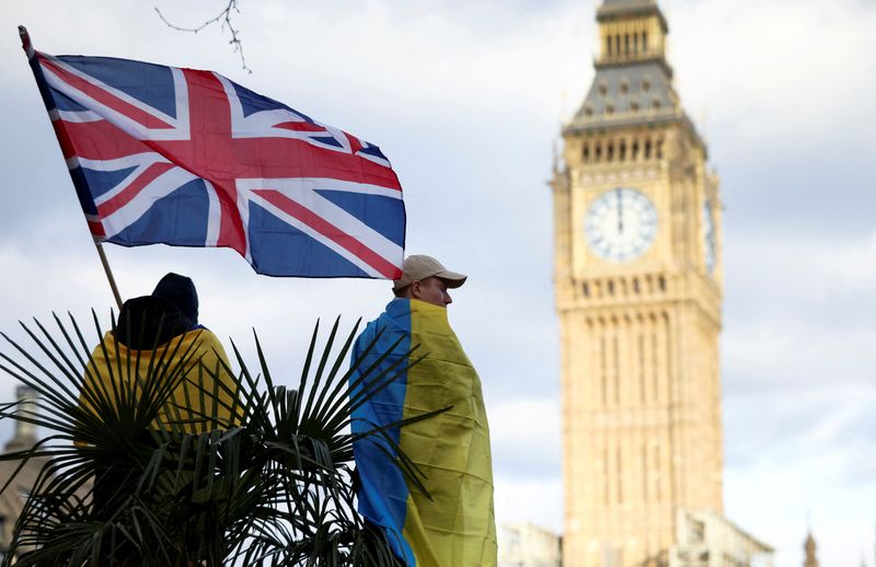 FILE PHOTO: Protest against Russia's invasion of Ukraine, in London