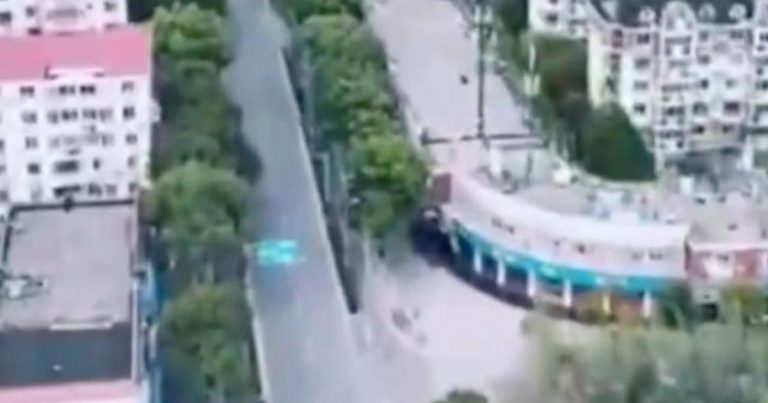Drone video shows Shanghai’s streets and highways under COVID lockdown