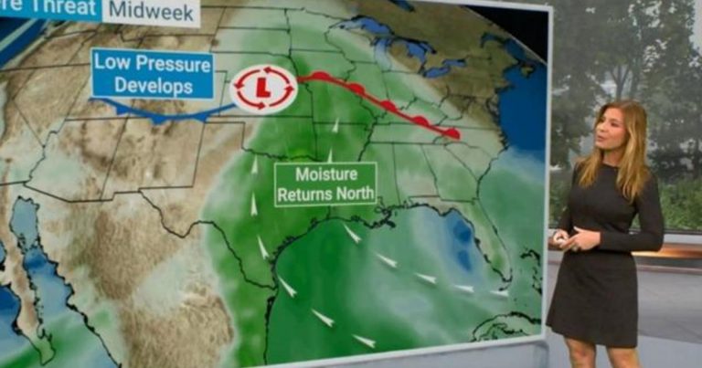East Coast gets icy weather for spring while southern states under a tornado watch