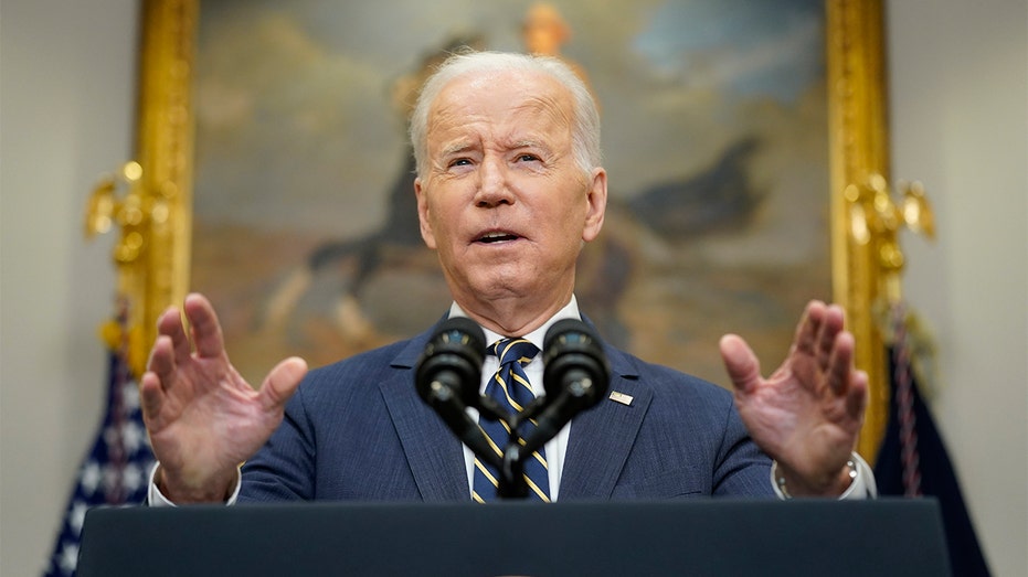 President Biden announces that along with the European Union and the Group of Seven countries, the U.S. will move to revoke "most favored nation" trade status for Russia over its invasion of Ukraine, Friday, March 11, 2022, in the Roosevelt Room at the White House in Washington. (AP Photo/Andrew Harnik)