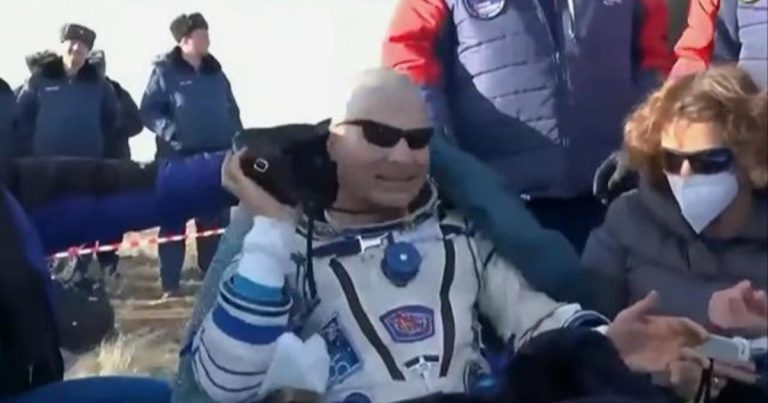 NASA astronaut returns to Earth in Russian capsule