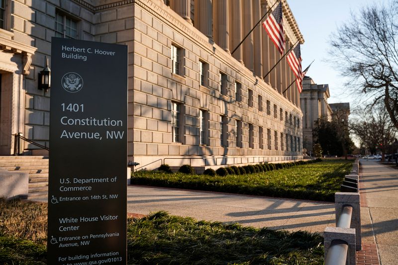 The Department of Commerce building is seen in Washington, DC