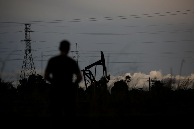 An non-operative oil pump is seen on the outskirts of El Tigre