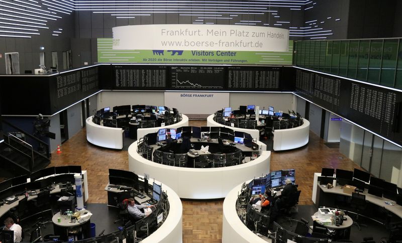 The German share price index DAX graph is pictured at the stock exchange in Frankfurt