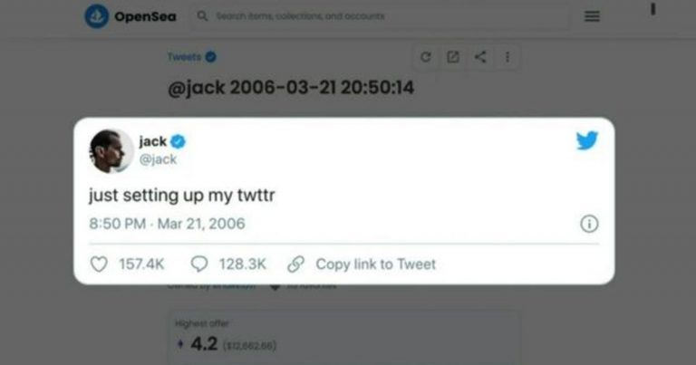 Auction for NFT of Jack Dorsey’s first tweet extended after top bid of $280