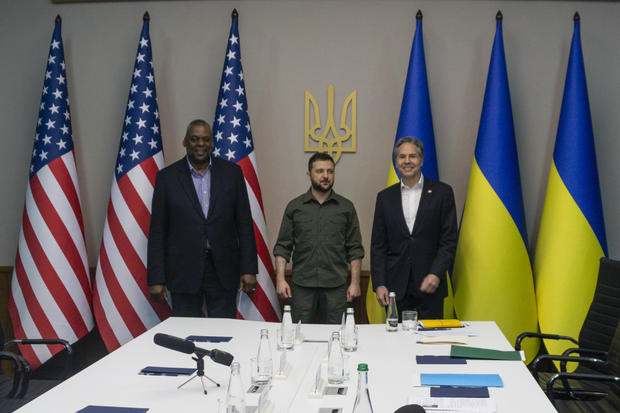 Blinken and Austin sneak into Ukraine’s capital to meet with Zelenskyy