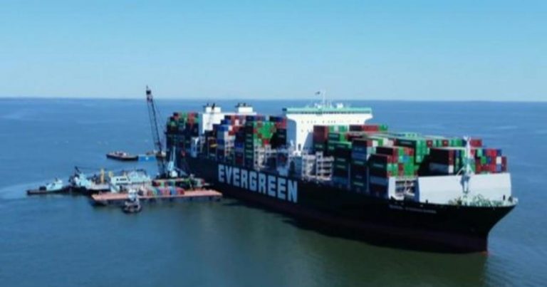 Cargo ship Ever Forward remains stuck at Chesapeake Bay