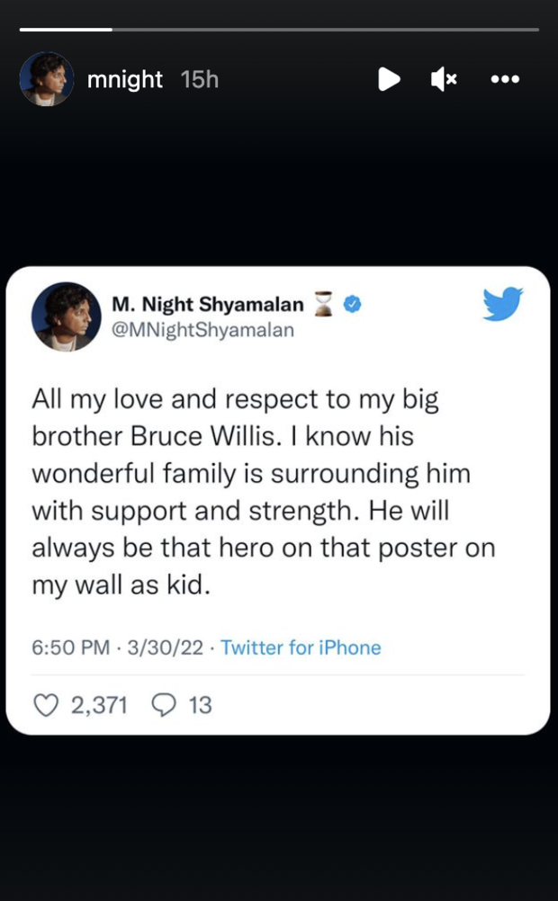 Celebrities and friends react to Bruce Willis diagnosis
