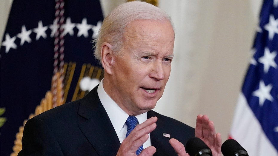 President Biden speaks during an event about the Affordable Care Act, in the East Room of the White House in Washington, Tuesday, April 5, 2022. (AP Photo/Carolyn Kaster)