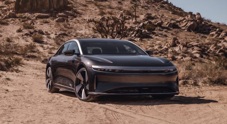 EV maker Lucid debuts its latest Tesla rival, a high-performance luxury sedan with a 446-mile range