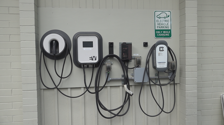 Charging station for electric vehicles at Park West and Mobility Works in Washington