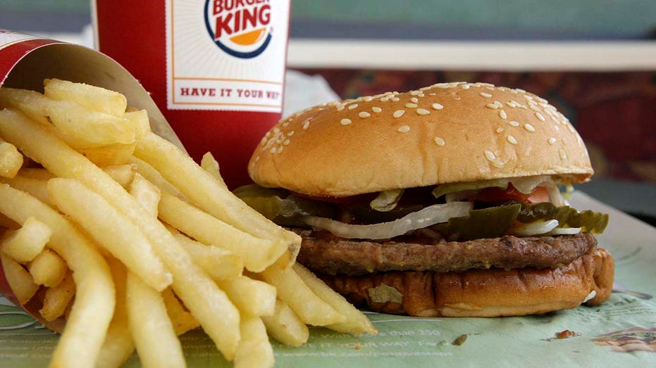 Burger King Whopper, fries and soda