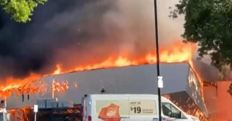 San Jose Home Depot engulfed by 5-alarm fire
