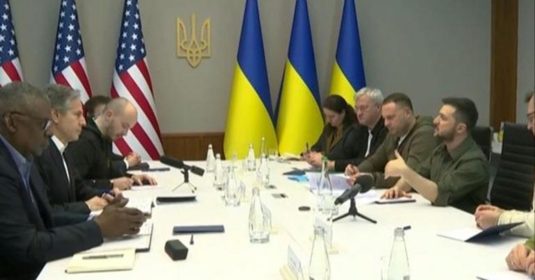Top U.S. officials meet with Zelenskyy in Kyiv