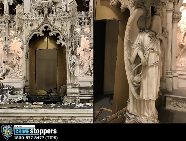 $2 million relic stolen and angel statue beheaded at NYC church