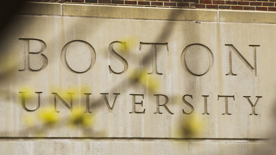 Boston University sign