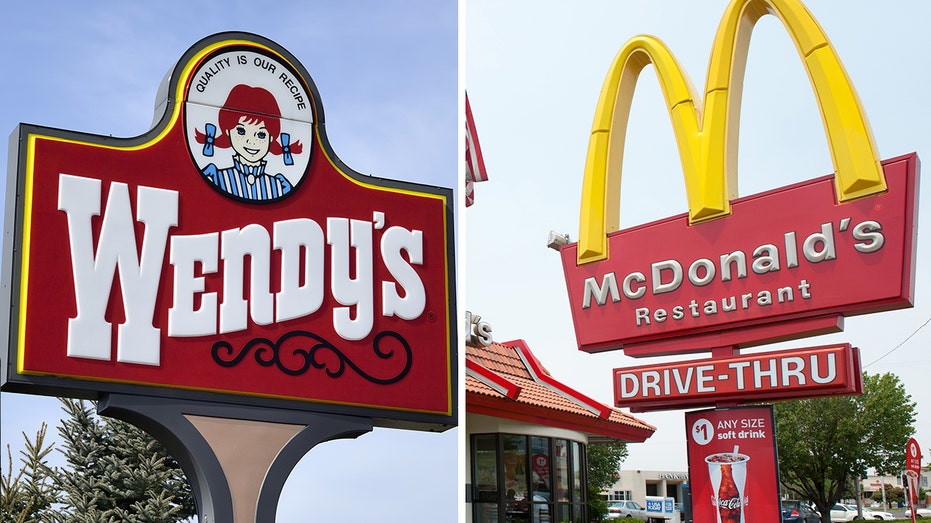Wendy's and McDonald's signs