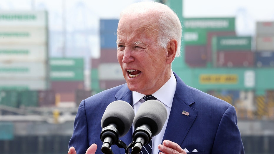 Biden speaks at the Port of Los Angeles