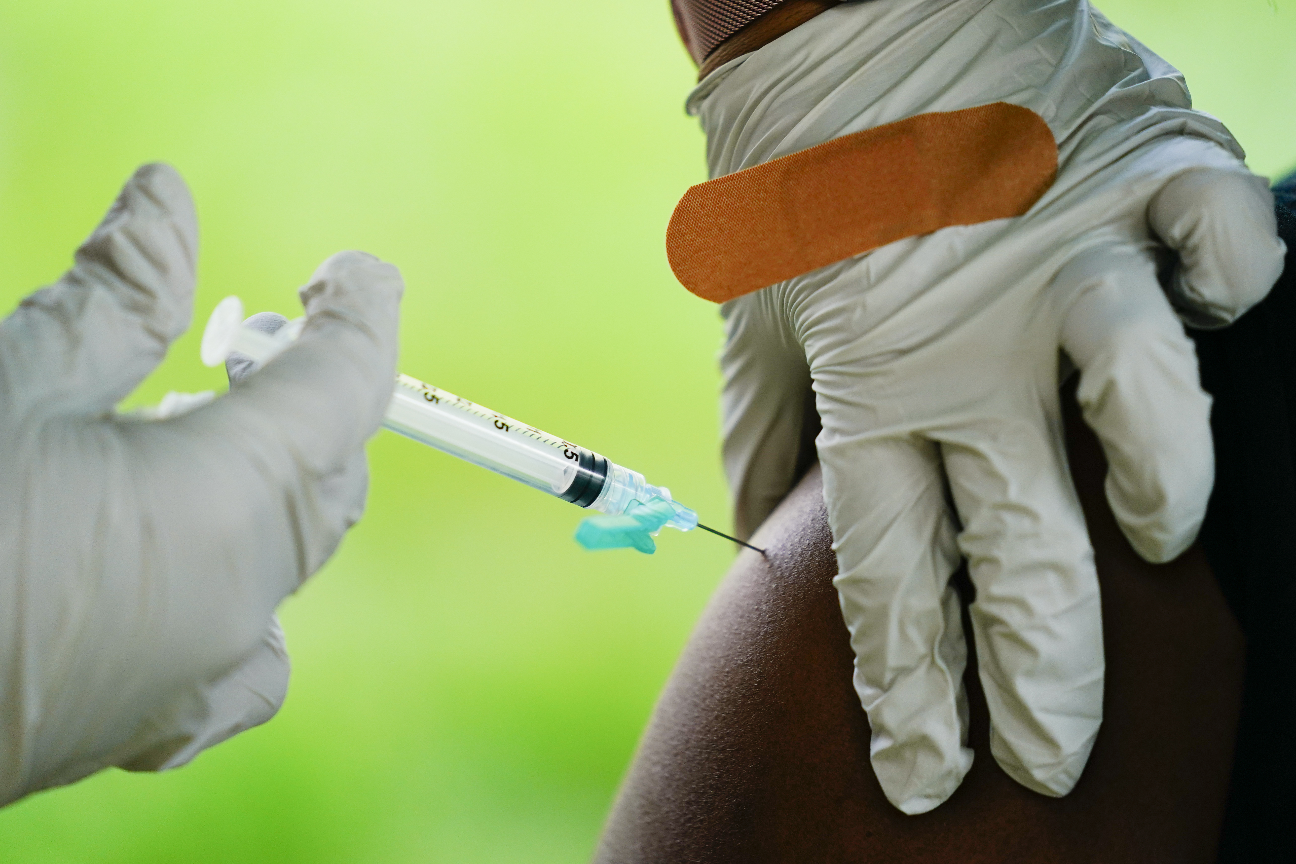 FILE - In this Sept. 14, 2021, file photo, a health worker administers a dose of a Pfizer COVID-19 vaccine during a vaccination clinic in Reading, Pa. U.S. health advisers have recommended COVID-19 vaccines for infants, toddlers and preschoolers — the last group without the shots. The panel to the Centers for Disease Control and Prevention unanimously decided Saturday, June 18, 2022, that coronavirus vaccines should be opened to children as young as 6 months. (AP Photo/Matt Rourke, File)