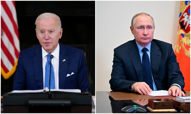 US President Joe Biden and Russian counterpart Vladimir Putin held a ne-hour phone conversation Saturday. (AP)