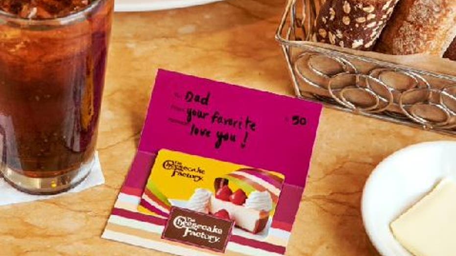 The Cheesecake Factory platter, soda, gift card