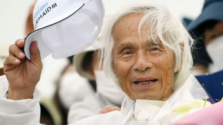 Japanese man, 83, ready for more after crossing Pacific solo