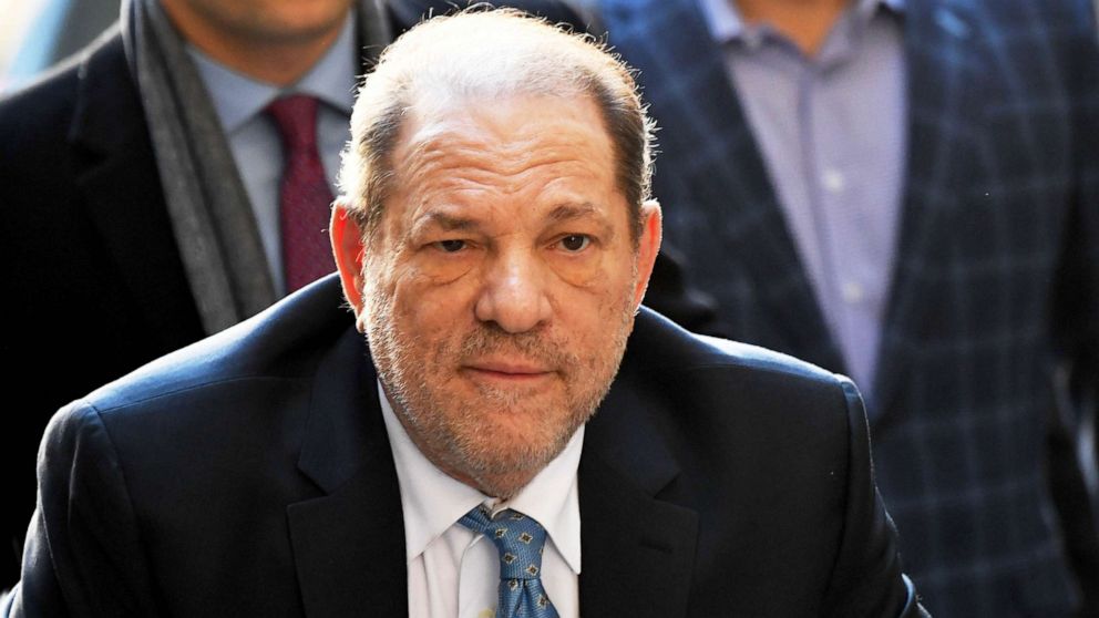 PHOTO: Harvey Weinstein arrives at the Manhattan Criminal Court in New York, Feb. 24, 2020.