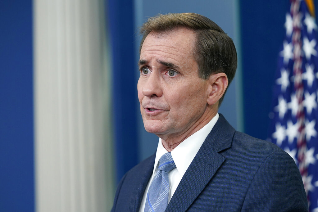 John Kirby, the National Security Council coordinator for strategic communications, speaks during a briefing at the White House in Washington, Thursday, June 23, 2022. (AP Photo/Susan Walsh)