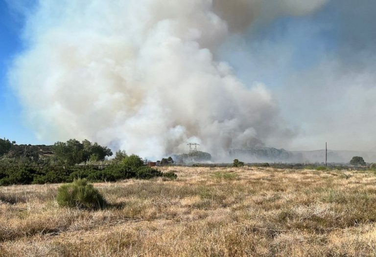 Wildfire erupts near LA as record-breaking heat scorches Southwest