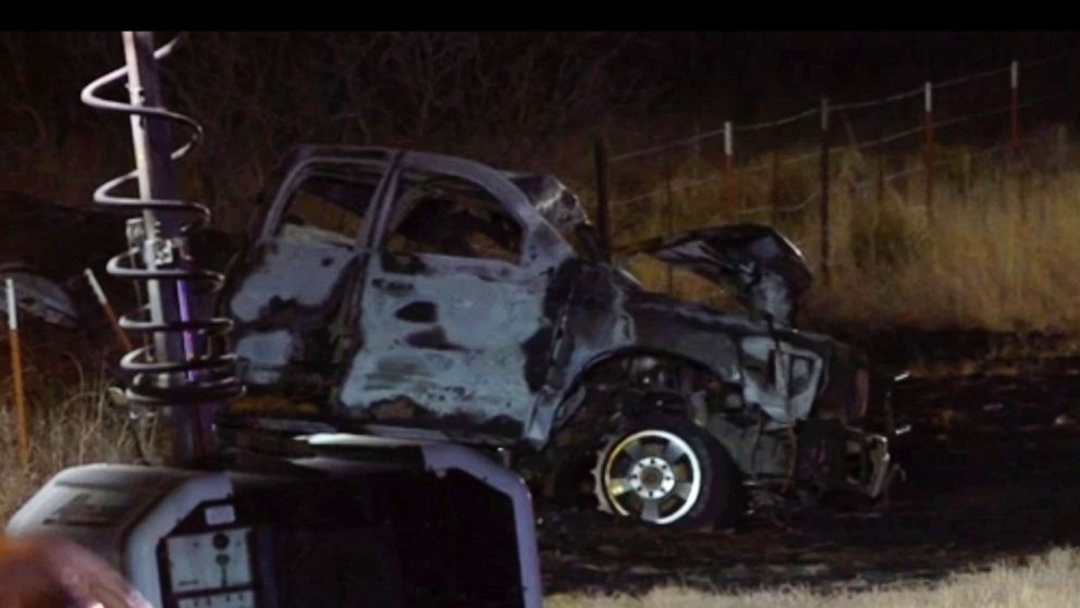 PHOTO: Emergency responders work the scene of a fatal crash late Tuesday, March 15, 2022 in Andrews County, Texas.