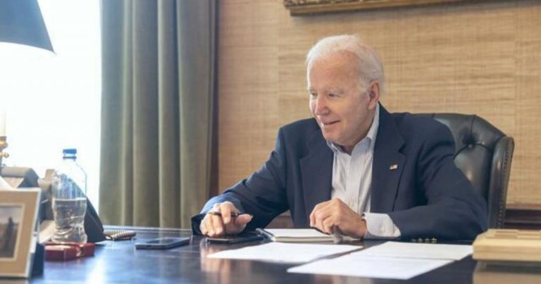 Biden says he’s “doing well and getting a lot of work done” after positive COVID test