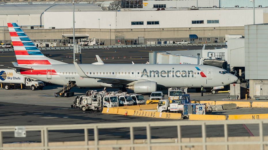 American Airlines plane in New York