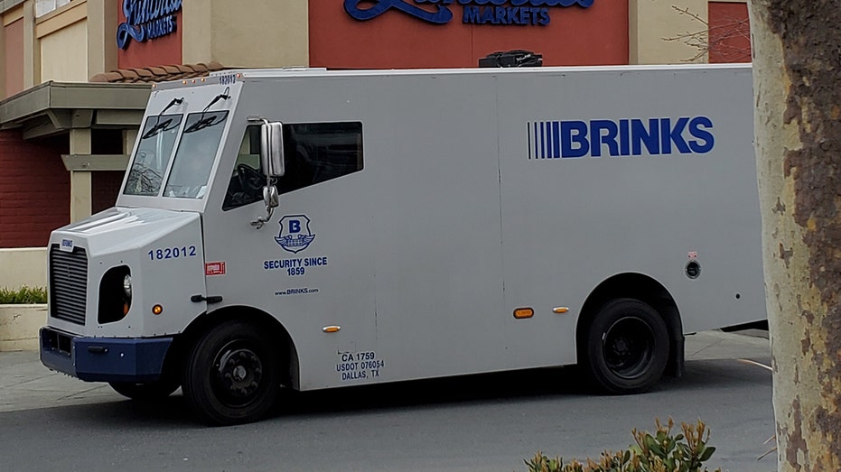 Brinks truck is seen in California