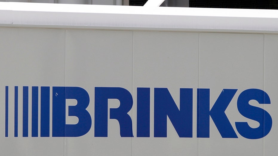 Brinks truck logo is seen in California