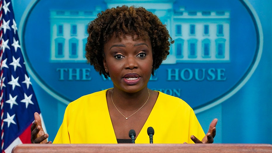 White House press secretary Karine Jean-Pierre speaks during the daily briefing at the White House in Washington, Wednesday, May 18, 2022. (AP Photo/Susan Walsh)