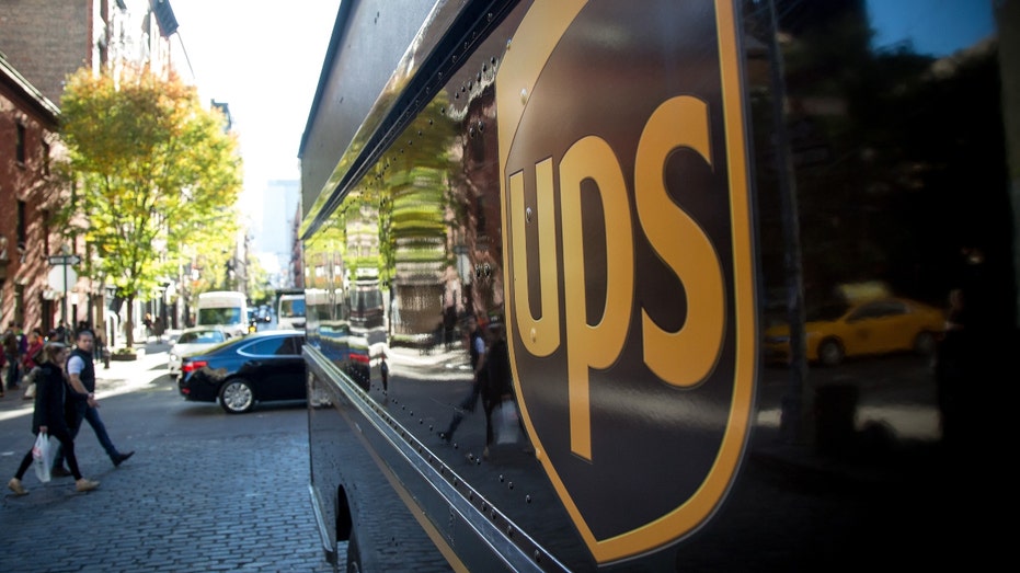 A UPS truck