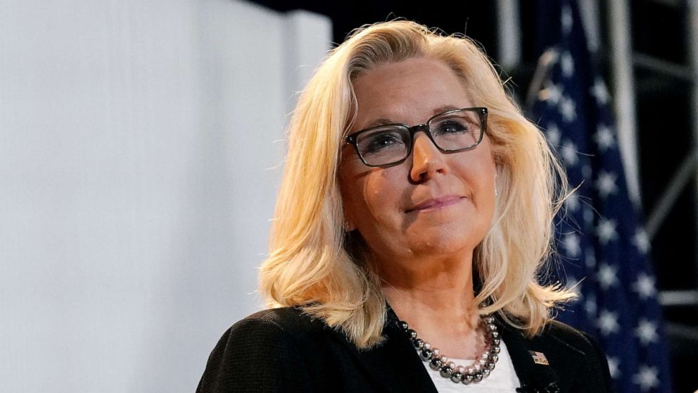 PHOTO: Rep. Liz Cheney, vice chair of the House Select Committee investigating the Jan. 6 U.S. Capitol insurrection, delivers her "Time for Choosing" speech at the Ronald Reagan Presidential Library and Museum, June 29, 2022, in Simi Valley, Calif.